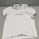 JMIERR Mens Casual Polo Shirt Summer Buttonless Short Sleeve Moisture Wicking Quick Dry Henley Golf Shirts (Small, White)