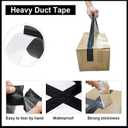 BOMEI PACK 5 Pack Black Duct Tape Roll Crafts, Residue Free Duct Sealing Tape Multi Pack, 8.3Mil x1.88Inch x 35Yds