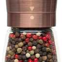 Copper Pepper Grinder or Pepper Mill, Manual Salt Grinder Refillable with Adjustable Coarseness, Black Pepper Grinder Made of Stainless Steel, Himalayan Salt and Sea Salt Grinder