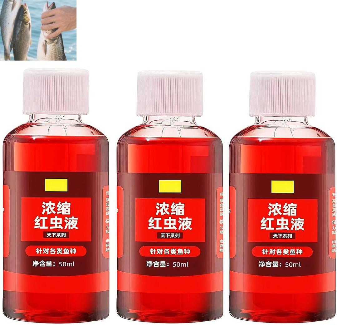 Fish Attractant Red Worm Liquid Fish Trap Bait, Fish Trap Liquid Bait2 x 100ml, Ideal for Bass, Trout and Catfish, Ideal for Adding to Bait