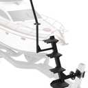 Adjustable Boat Steps for Trailer, Boat Trailer Steps with Anti-Slip Steps, Boat Trailer Tongue Steps for Bass Boat Trailer Pontoon Boats, Boat Trailer Steps for The Tongue with Handrail