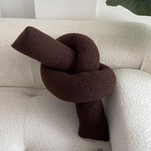 Chocolate Knot Pillow Long Shaped Soft Knot Plush Pillow Cushion Home Decoration Throw Pillows for Sofa Bedroom Car Office Gift