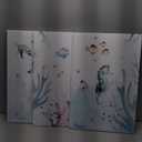 Wodkwq Ocean Nursery Decor, Nursery Wall Decor, Kids Bathroom Decor, Under The Sea, Boys Room Sea Animal Wall Art Picture Canvas Prints Set of 3, Bedroom 12x16 Inch Framed