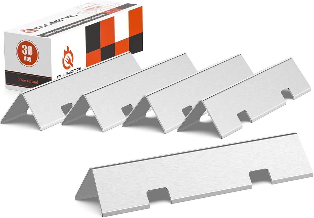 QuliMetal 7636 67046 Flavorizer Bars for Weber Spirit 300 & GS4 Spirit II 300 Series, Spirit E310 E320 E330 S310 S315 S320 S330 Grill with Front Control Knob - 15.3 Inch Flavor Bars Replacement Parts