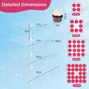 4 Tier Cupcake Stand for 50 Cupcakes, Clear Acrylic Cupcake Tower, Cupcake Holder for Parties, Weddings, Birthdays, Clear Dessert Display Ease of Assembly High Stability (Square)