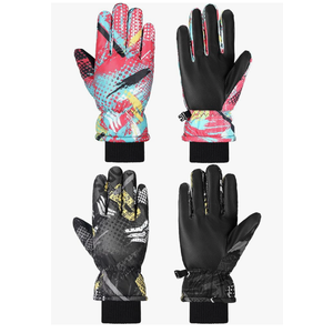 SATINIOR 2 Pairs Kids Waterproof Winter Snow Gloves Ski Gloves for Boy Girl Outdoor Warm Thickening Snowboar