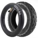 10X2.5 Scooter Tire,10inch Off-road Tire inner tube compatible with Kaboo Mantis/Tyrboant X7 pro/Nanrobot D6 + 10" electric Scooter Wheels