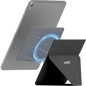 MOFT Snap Tablet Stand, Compatible for iPad Mini 6/5/4/3/2/1 and 7.9"-9.7" Tablets, Adjustable, Foldable, Portable, Swith-Friendly with The Magic Keyboard and More, Jet Black