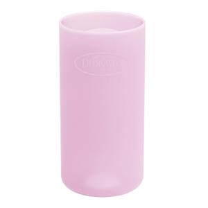 2 x Dr. Brown's Options+ Narrow Glass Bottle Sleeve, 100% Silicone, Pink, BPA-Free, 8 oz, 1-Pack