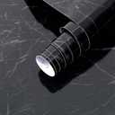 Arthome Black Marble, 17x393 Inches Peel and Stick Wallpaper, Marble Contact Paper, Self Adhesive, Easy to Clean, Vinyl Film for Furniture Countertop, Distressed Plank Grain Vintage Wall Covering