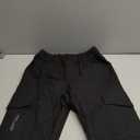 CAMLAKEE Boys Cargo Pants for Kids Stretch Elastic Waist School Youth Twill Joggers Black 10-11 Years/ Size 150