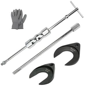 ReluxGo Inner CV Axle Puller Removal Tool with 5/8"-18 Slide Hammer and Extension Upgraded Pole, Slide Hammer Attachments Bearing Puller Set with 63mm 48mm CV Joint Fork Adapter