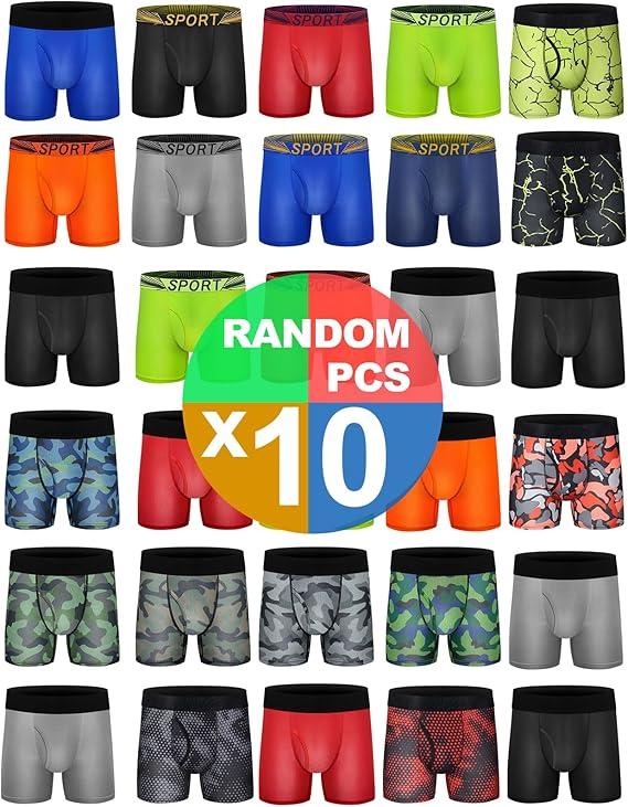 Boys Boxer Briefs,Cotton Toddler Underwear Breathable Mesh Performance Sport Big Boy Boxer Briefs with Fly 5Pack (Large)