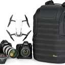Lowepro ProTactic 450 AW II Black Pro Modular Backpack with Recycled Material, Camera Bag for Professional Use, for Laptop Up to 15", Backpack for Professional Cameras and Drones, LP37177-GRL, Black