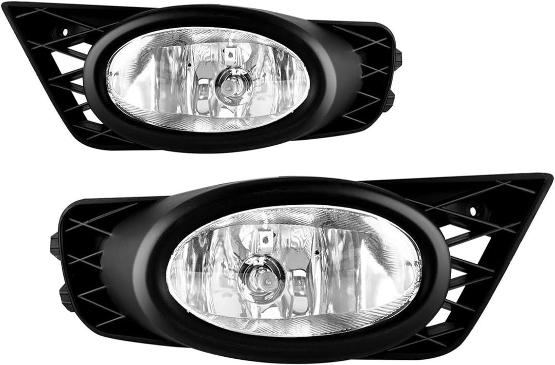 WILD BEAR Fog Lights Compatible With 2009 2010 2011 Civic Sedan Front Bumper Lights Driving Fog Lamps Passenger and Driver Side