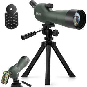 20-60x60 Angled Spotting Scope for Target Shooting, Spotting Scope w/Tripod 14" Tabletop/Carry Bag, 1.37lb Light Spotter Scope, Waterproof Spotting Scopes for Hunting/Birding/Wildlife View