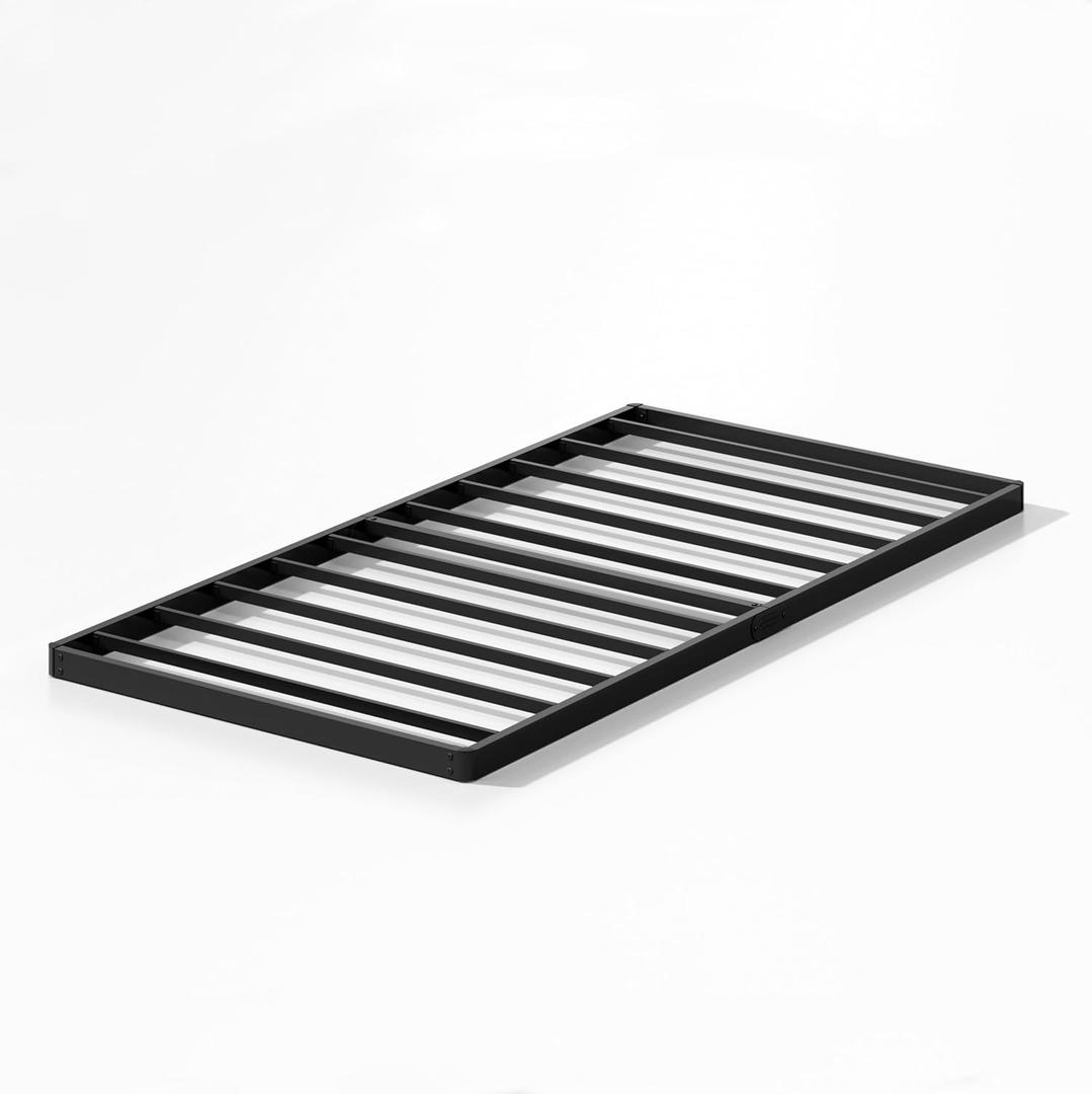 Twin Box Spring 2 Inch Low Profile Bunkie Board Bed Slat Replacement, Twin Size Box Spring, Mattress Surpoort Base, Noise Free, Easy Assembly