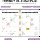 Planner 2025-2026, Academic Year Weekly and Monthly Calendar Planner, July 2025 - June 2026, Spiral Bound School Planning Tool, Perfect for Teacher, Student, Woman & Men - A4 (8.5" x 11"), Purple