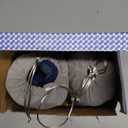 Travel Pillows for Airplanes, Airplane Pillow with 3D Eye Mask for Sleeping, 360° Support Headrest for Long Flight, Road Trip, Stop Bobblehead Travel Essential Airplane Sleep Head Strap, Blue