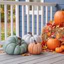 3 Pcs Resin Decorative Pumpkins Fall Outdoor Pumpkin Stack Fairytale Decor