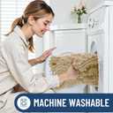 Smiry Bathroom Rugs Mat 36x24, Extra Soft Absorbent Chenille Bath Rugs, Non Slip Rubber Backing Machine Washable Quick Dry Bath Mats for Bathroom Floor, Tub, Shower, Home Decor Accessories, Beige