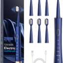 JTF Orthodontic Electric Toothbrush for Braces: 6 U-Shaped Soft Brush Heads, 5 Brushing Mode, 2Min Timer, IPX7 Waterproof, Deep Oral Clean, Rechargeable Sonic Toothbrushes for Tooth with Dental Device