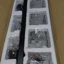 Black Crystal Bathroom Vanity Light 3-Light Modern Bathroom Lighting Fixtures Over Mirror, Black Wall Sconce Light Fixtures with Square Shade