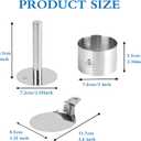 8 Pcs Cake Ring Molds, Seamless Stainless Steel Cake Cutter For Baking, 3 inch Cooking Rings with Pusher & Lifter, Dessert Mousse Molds Baking Tools, Includes 1 Pusher, 1 Lifter and 6 Rings