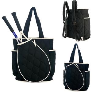 Tennis Racquet Bag for Women - Tennis Backapck, Women Sport Tote Bag, Squash Racket Backpack, Suitable for Tenis, Squash, Padel, Pickleball, Badminton (Navy and White)