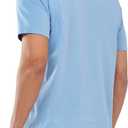 NORTHYARD Men's Cotton Shirts Heavyweight Short Sleeve Casual T-Shirts with Chest Pocket Work Wear (Blue, XXL)