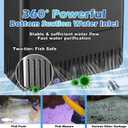 290GPH Turtle Tank Filter for 20-85 Gallon, Turtle Filter Low Water Level Available and Flow Adjustable, Turtle Water Filter for Shrimps Amphibians Turtle Tank Saltwater Freshwater Crystal Clear