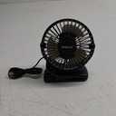 BESKAR Small Clip on Fan, 3 Speeds USB Fans with Strong Airflow, Clip & Desk Fans USB Plug in with Sturdy Clamp - Ultra Quiet operation for Office Dorm Bedroom Stroller (Dark Black)