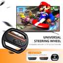 2 x KUNSLUCK 2 Pack Steering Wheels for Nintendo Switch 2 (2025) - Racing Wheels Compatible with Switch 2 Joy-Con - Ergonomic Grip for Enhanced Mario Kart & Racing Game Experience