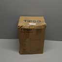 TIPGO 1.2 Gallon Small Black Can, 4.5 Liters Bathroom Garbage Can with lid, Mini Step Bin, Stainless Steel Wastebasket for Bathroom, Bedroom, Office (Matte Black)