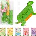 3 x Lemicin Dinosaur Valentines Box Valentines Day Boxes for Kids DIY Valentine Day Card Box with 35 Valentine Cards Valentine's Mailbox for Kids School Classroom Exchange Gift Party Activity Favors