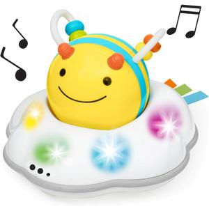 Skip Hop Baby Follow-Me Bee Tummy Time Crawl Toy 3-Stage Infant Sensory Development with Lights Sounds and Music Explore & More Age 5m+ (Crawl Bee)