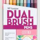 Tombow 56216 Dual Brush Pen Art Markers, Cottage, 10-Pack. Blendable, Brush and Fine Tip Markers
