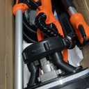 Drywall Sander, 1000W Popcorn Ceiling Removal Tool, Automatic Drywall Sander with Vacuum Dust Collection, LED Light, 6 Variable Speed 800-2200RPM,15Pcs Sanding Discs, Foldable & Extendable Handle (Orange Red)