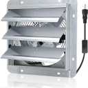 Shutter Exhaust Fan,12 inch Wall Mount Vent Fan with ON/OFF Switch,1680 RPM,970 CFM Attic Ventilator Fan for Greenhouse, Barn, Garage, Shed,Chicken Coops Ventilation Fans