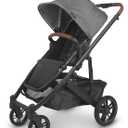 UPPAbaby Cruz V2 Stroller/Full-Featured Stroller with Travel System Capabilities/Toddler Seat, Bumper Bar, Bug Shield, Rain Shield Included/Greyson (Charcoal Mlange/Carbon Frame/Saddle Leather)