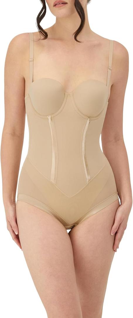 Maidenform womens Shaper With Built-in Bra & Anti-static Fl1256 shapewear bodysuits, Latte Lift, 38C US