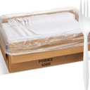 1,000 Plastic Disposable Forks Bulk White Medium Weight Disposable Silverware Plastic Cutlery Fork