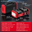 Azocek 350W Power Inverter Pure Sine Wave Compatible with Milwaukee 18V Battery (No Battery), 7A Fast Charger, Portable Power Station with 2 AC Outlets, 2 Type-C (140W/65W), 2 USB Ports, 600LM LED