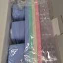 Bento Lunch Box with Reusable, 5 Compartment Bento Box for 4 Pack, Bento Snack Containers for Travel and Work (Wheat (Blue/Pink/Green/Beige))