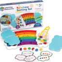 Learning Resources Rainbow Sorting Set, fine Motor, Sorting, Patterning & Addition Skills, Toddler Educational Toys, Sensory Tray