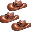 100% LIKED-3pcs Cowboy Hat Balloons, Western Themed Party Decorations, My First Rodeo Birthday Party, Baby Shower Supplies,Set of 5