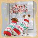 Yternal Christmas Dog Sweater with Leash Hole, Cozy Knit Holiday Pullover for Small Medium Large Dogs, Cute Winter Holiday Coat, Warm Festive Reindeer Snowflake Xmas Jumper Red S