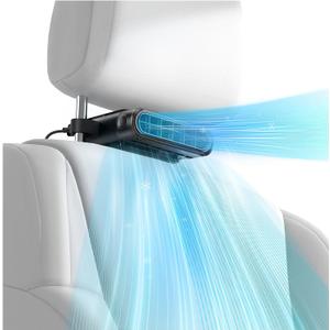 Car Seat Fan with Seatback Cooling Airflow for Driver & Back Seat Passengers, 3-speed Quiet USB Backseat Fan for Baby Rear Facing, Headrest Carseat Fan for Infant, Kids & Dogs