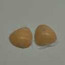 Pair Concave Silicone Breast Form, Triangle Mastectomy Prosthesis Bra Inserts Enhancer Pads (Beige)