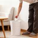 Bathroom Trash Can 1.8 Gallon Waste Basket Garbage Can for Dorm Toilet Living Room Office Kitchen, 2 Pack White